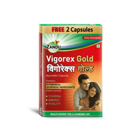 Zandu Vigorex Gold Ayurvedic Daily Energizer -Pack of 12 Capsules, 1 count