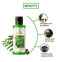 Khadi Organique Neem Sat Hair Cleanser (Shampoo) 630 Ml Pack Of 3
