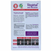 Vegetal Bio Colour - Experience Natural Dark Brown Beard Hair Color for Men | Ammonia-Free, PPD-Free, 100% Organic, and Herbal | Safe and Effective Beard Dye| Complete Kit Included |25g Each