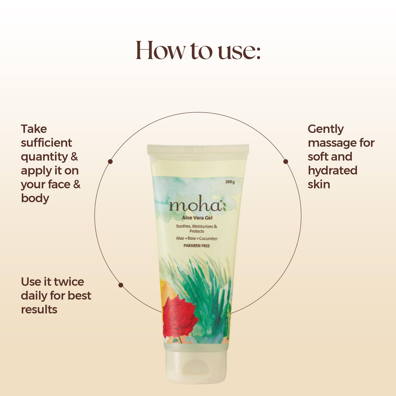 moha: Aloe vera Gel 200g Enriched With Moisturizing Lotion 100 Ml Combo | This Combo Deeply Moisturises the Skin | For Women & Men (Combo of 2) (200gm+100ml)