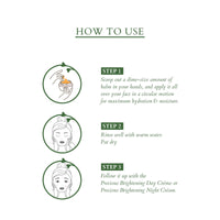 Lotus Organics+ Precious Brightening Cleansing Balm | 100% Organic White Peony | Sulphate & Paraben Free | All Skin Types | 50g