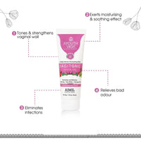 Ayouthveda Vagitone Vaginal Gel for Women | Prevents Dryness, Itchiness & Bad Odor| Enriched With Aloe Vera, Amla & Majhu Phal| Daily Intimate Moisturizing Gel | Non Itching Dryness Non Sticky Staining Sulphate Paraben Free Hypoallergenic for Women (Pack