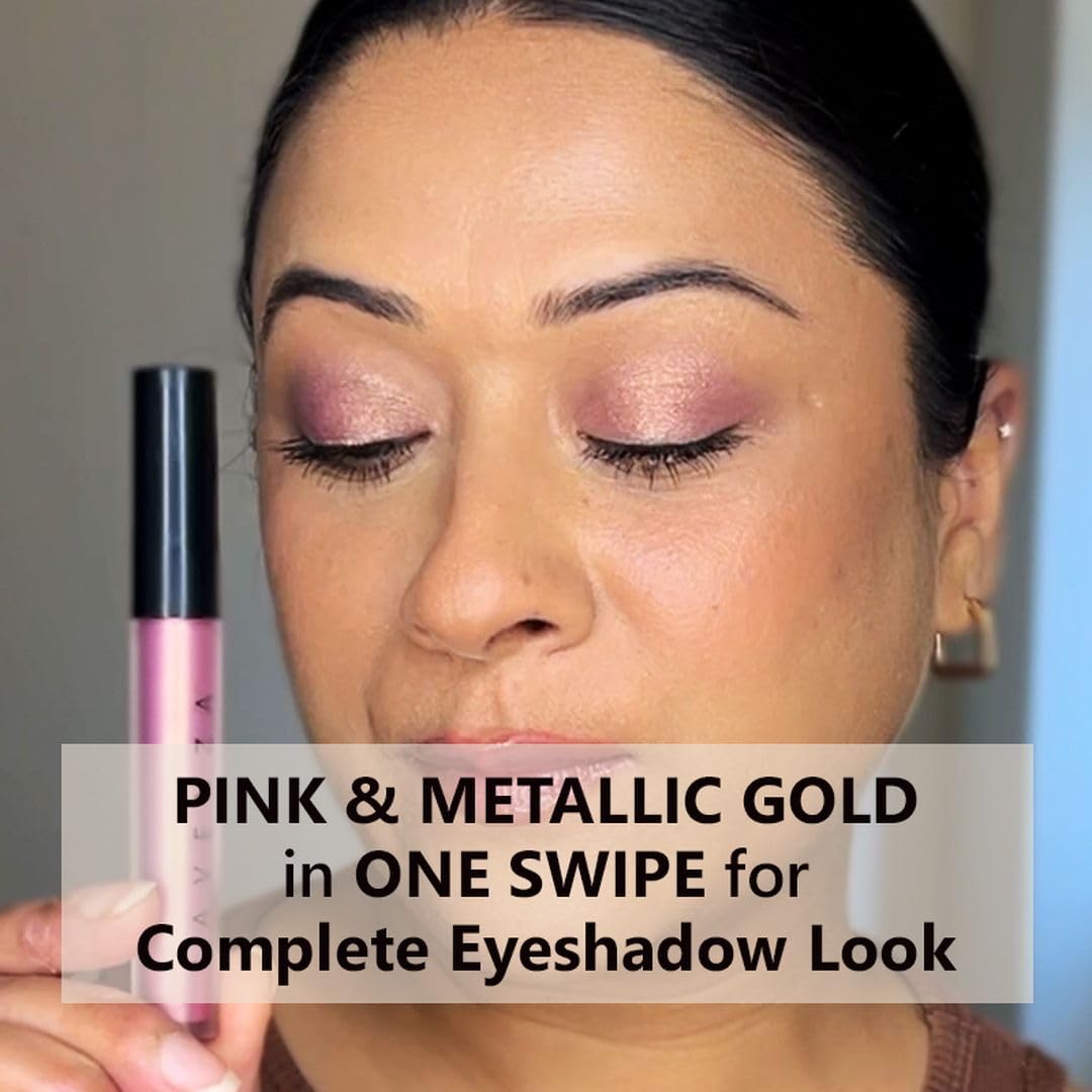 Lavenza Liquid Eyeshadow Dual Shade (Pink & Metallic Gold) in One Swipe| Clean, Silicone & Talc Free| Mess-Free, Long-Lasting, Smudge-Proof, Pro-Like Finish in Seconds| Safe for Sensitive Skin|3.5 ml