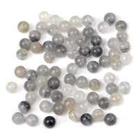 Bymitel 210pcs Natural Crystal Beads Stone Gemstone Round Energy Healing Loose Beads with Stretch Cord for Jewelry Making Bracelets Anklets (Cloud Crystal Quartz, 4mm 210pcs) Cloud Crystal Quartz