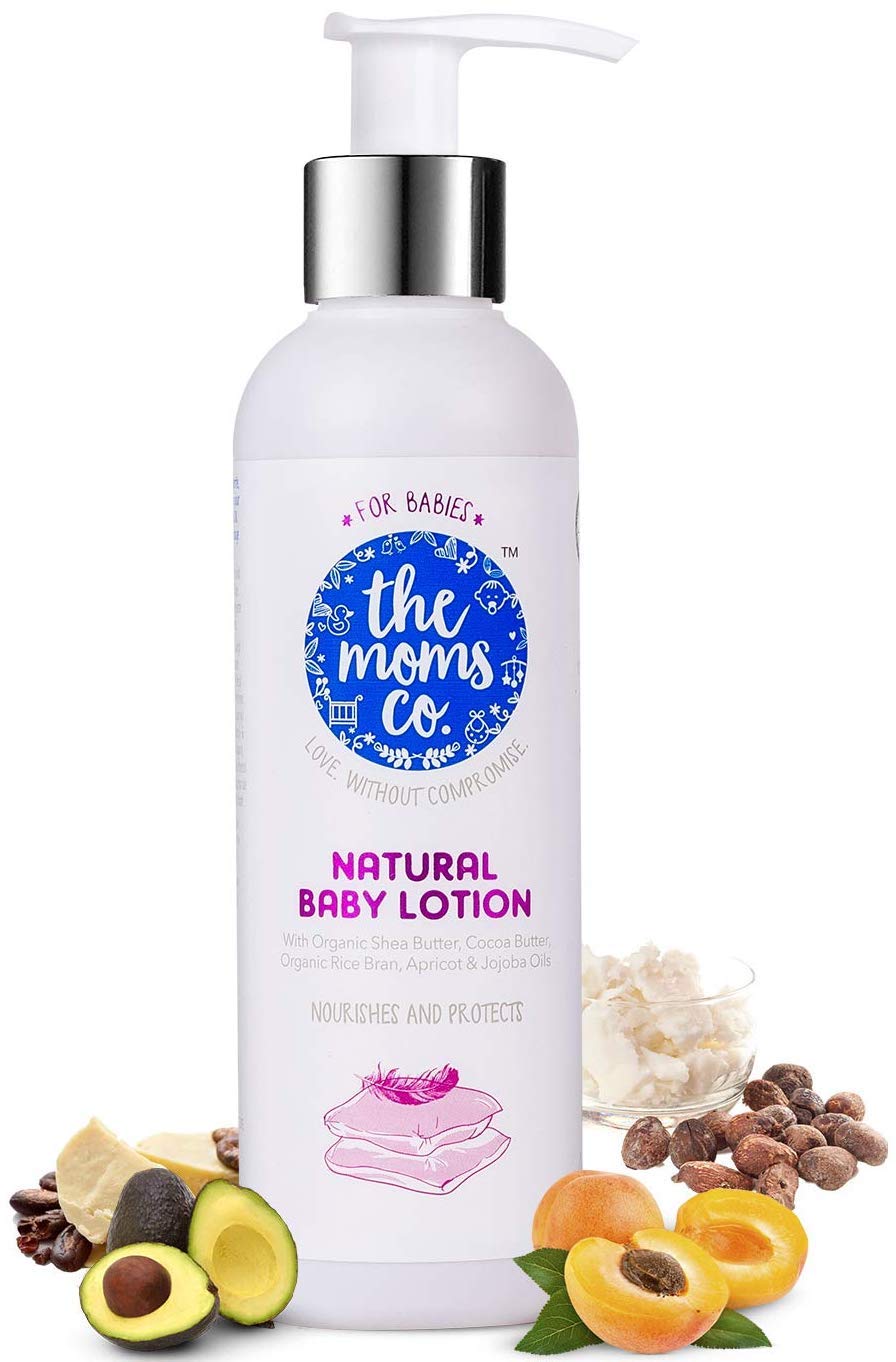 The Moms Co Natural Baby Lotion (200 ml) & Baby's  Diaper Rash Cream with Zinc Oxide, Chamomile and Jojoba Oils with Oat Protein (2