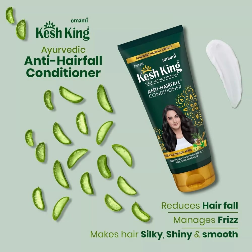 Kesh King Anti Hairfall Conditioner | Aloe Vera & 21 Herbs| No Paraben & No Silicon | 200 ml, 1 Count