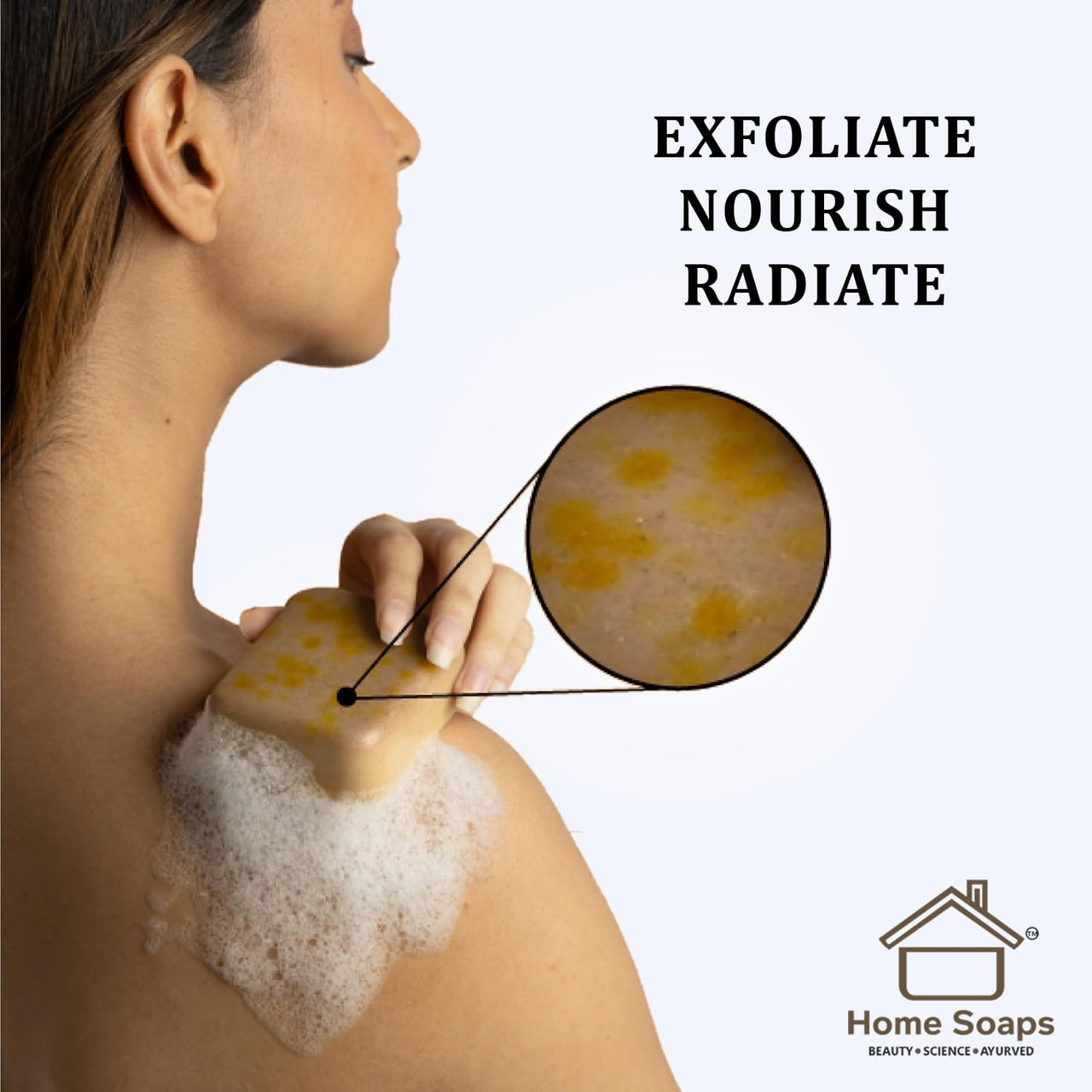 Home Ghar Soap Sandalwood & Saffron Magic Soaps For Bath | Paraben Free | Chandan & Kesar Bath Soaps | Handmade Soaps For Glowing | Skin Brightening Soap For Men & Women (100 Gms Pack Of 1)