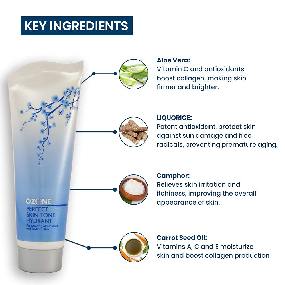 Ozone Perfect Skin Tone Face Wash, 100g + Perfect Skin Tone Hydrant, 100g