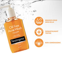 Neutrogena Oil Free Acne Wash | Deep Cleansing Face Wash with Salicylic Acid | Hydrating, Alcohol Free, Non Comedogenic & Dermatologically Tested | For Oily Acne Prone Skin | 175ml