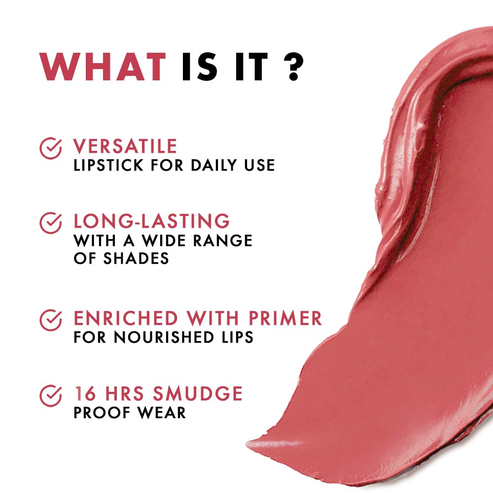 Lakmé 9 To 5 Primer + Matte Lipstick- Pink Punch