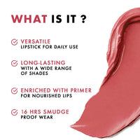 Lakmé 9 To 5 Primer + Matte Lipstick- Pink Punch