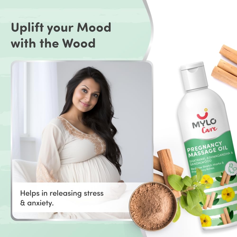 Mylo Ayurvedic Pregnancy Massage Oil - Dhanwantaram Thailam For Pregnant & Nursing Mothers for Daily Massage & Pain Relief, (200ml)