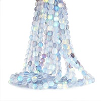 70PCS Natural 8MM Healing Gemstone, Synthetic Frosted Mermaid Energy Stone Round Loose Beads, Semi-Precious Crystal Beads with Free Elastic String for Jewelry Making DIY