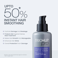 Trichup Pro Damage Repair & Instant Smoothing Hair Care Kit for Dry Frizzy Hair (Set of 3) | Shampoo 300 ml + Hair Oil Serum 100 ml + Hair Mask 200 ml | Improve Texture, Manageability | Reduces Dryness | Unisex