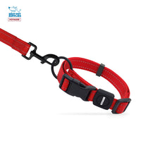 Voyager Reflective Dog Leash Collar Set with Neoprene Handle Supports Small, Medium, and Large Breed Puppies, Cute and Heavy Duty for Walking, Running, and Training - Red, M Leash Collar Set (Red) Leash Collar Set (3/4