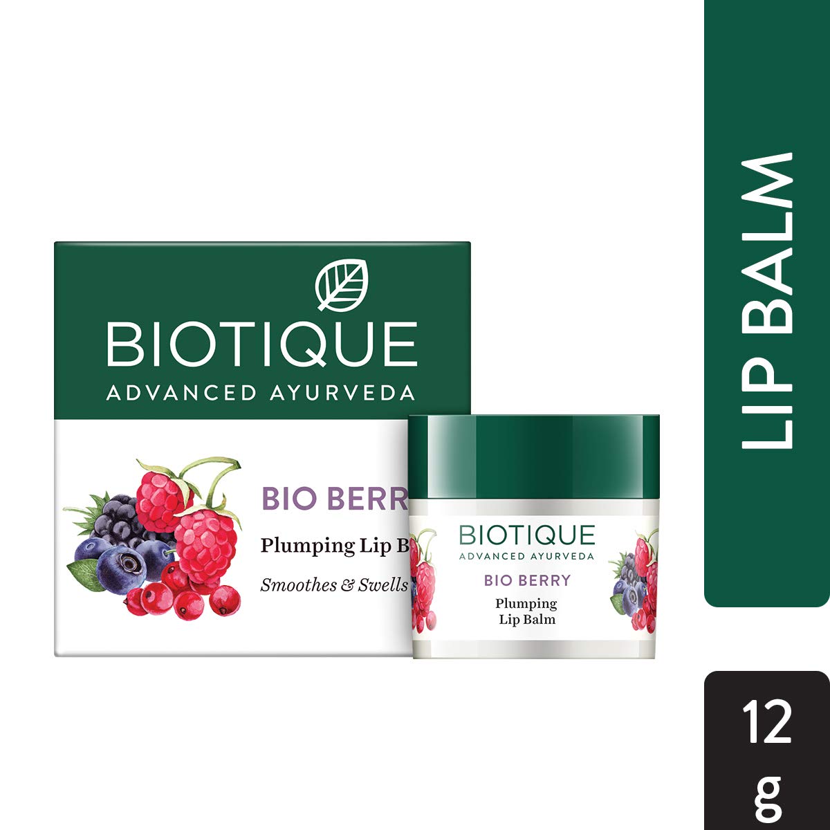 Biotique Bio Berry Plumping Lip Balm Smoothes & Swells Lips, 12G & Biotique Honey Water Pore Tightening Toner, 120ml