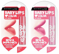 Maybelline New York Baby Lips Lip Balm, Pink Lolita, 4g and Maybelline New York Baby Lips Lip Balm, Cherry Kiss, 4g