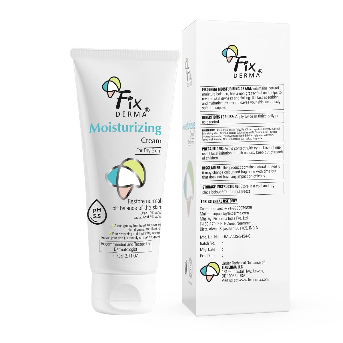 Fixderma Moisturizing lotion, Daily Moisturizer for Dry skin, Body & face moisturizer, Provides Hydration & calmness, Non-Comedogenic & Non-Greasy - 150ml
