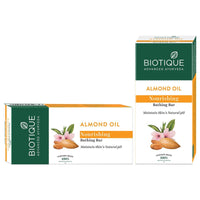 Biotique Bio Basil and Parsley Body Revitalizing Body Soap, Pack of 3, 225 g (3 x 75 g) & Biotique Almond Oil Nourishing Body Soap, 150g