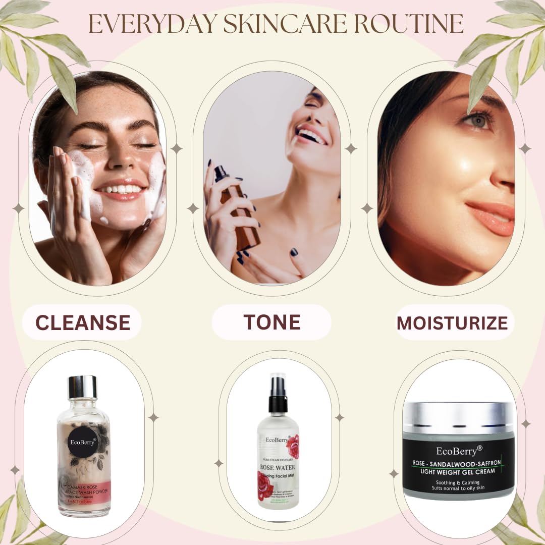 EcoBerry Damask Rose Face Wash Powder