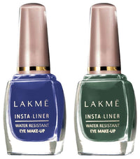 Lakmé Insta Eye Liner Shimmery Finish, Blue, 9ml and Green, 9ml