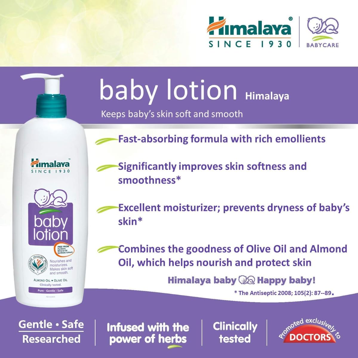 Himalaya Baby Body Lotion, For All Skin Types (400 ml)