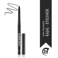 LoveEarth Intense Black Kajal & Eyeliner Pencil – Waterproof, Smudge-Proof, Long-Lasting | Creamy Matte, Non-Transfer Formula | Ideal for Everyday Use – 0.35g