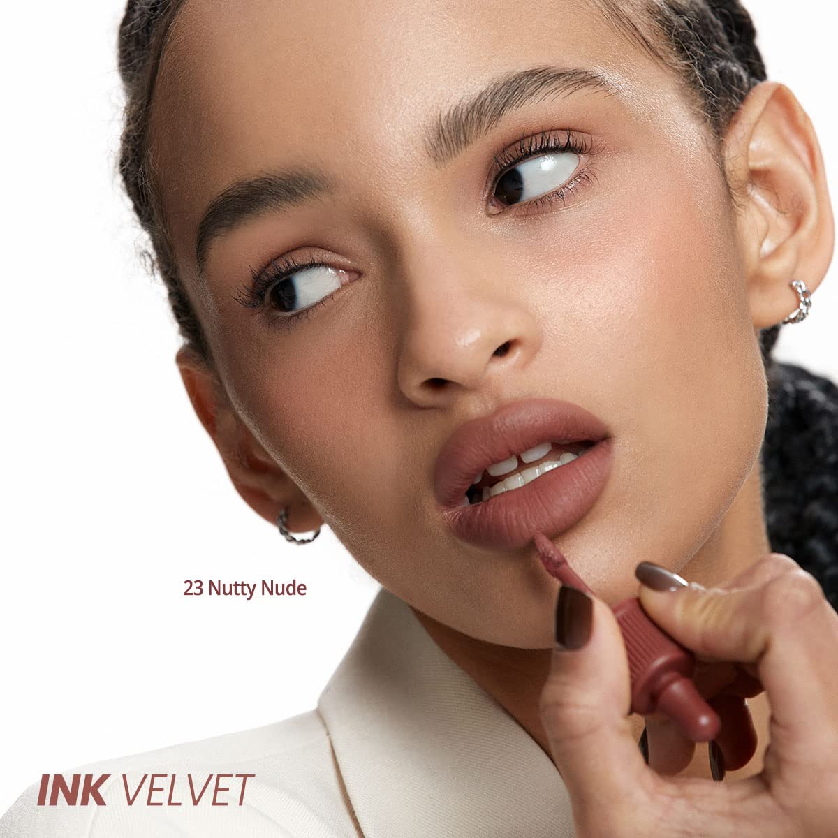 Peripera Ink the Velvet Lip Tint | High Pigment Color, Longwear, Weightless, Not Animal Tested, Gluten-Free, Paraben-Free | Soft and Smooth Application | Lightweight Lip Tint (023 Nutty Nude)