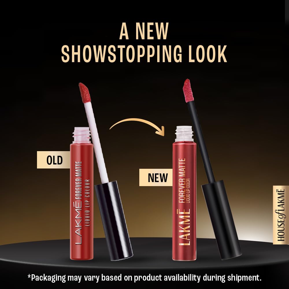 LAKMÉ Forever Matte Liquid Lip, 16Hr Lipstick, Lightweight & Transferproof - Wine Touch, 5.6Ml