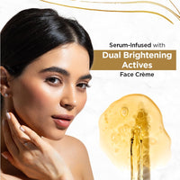 Streax Bright & Shine Serum Infused Face Cream Gel, 50 gm with 6% Vitamin C & Glycolic Acid