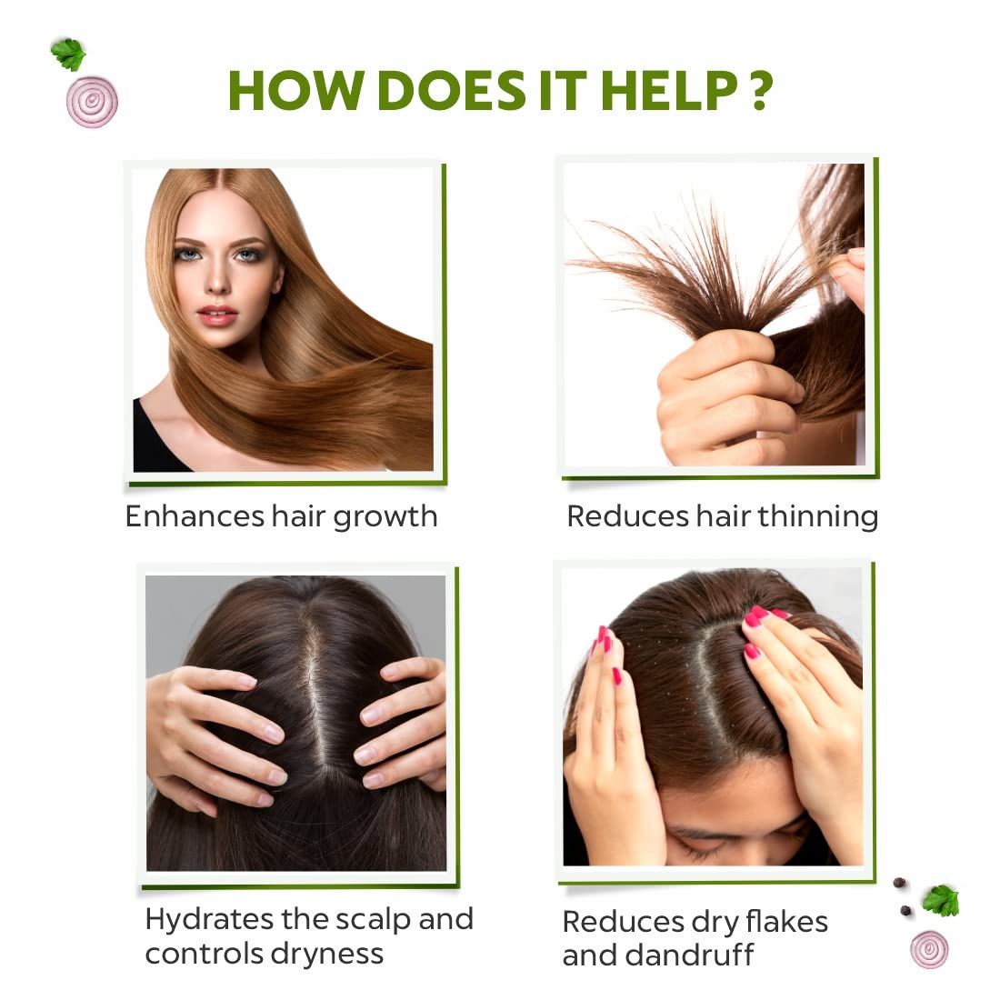 INDUS VALLEY Bio Organic Growout Hair Oil for Hair Growth 100% Organic and vegan that combats dandruff, flaky scalp, frizz and split ends -500ml