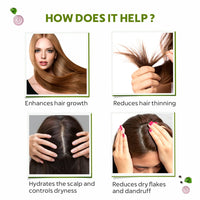 INDUS VALLEY Bio Organic Growout Hair Oil for Hair Growth 100% Organic and vegan that combats dandruff, flaky scalp, frizz and split ends -500ml