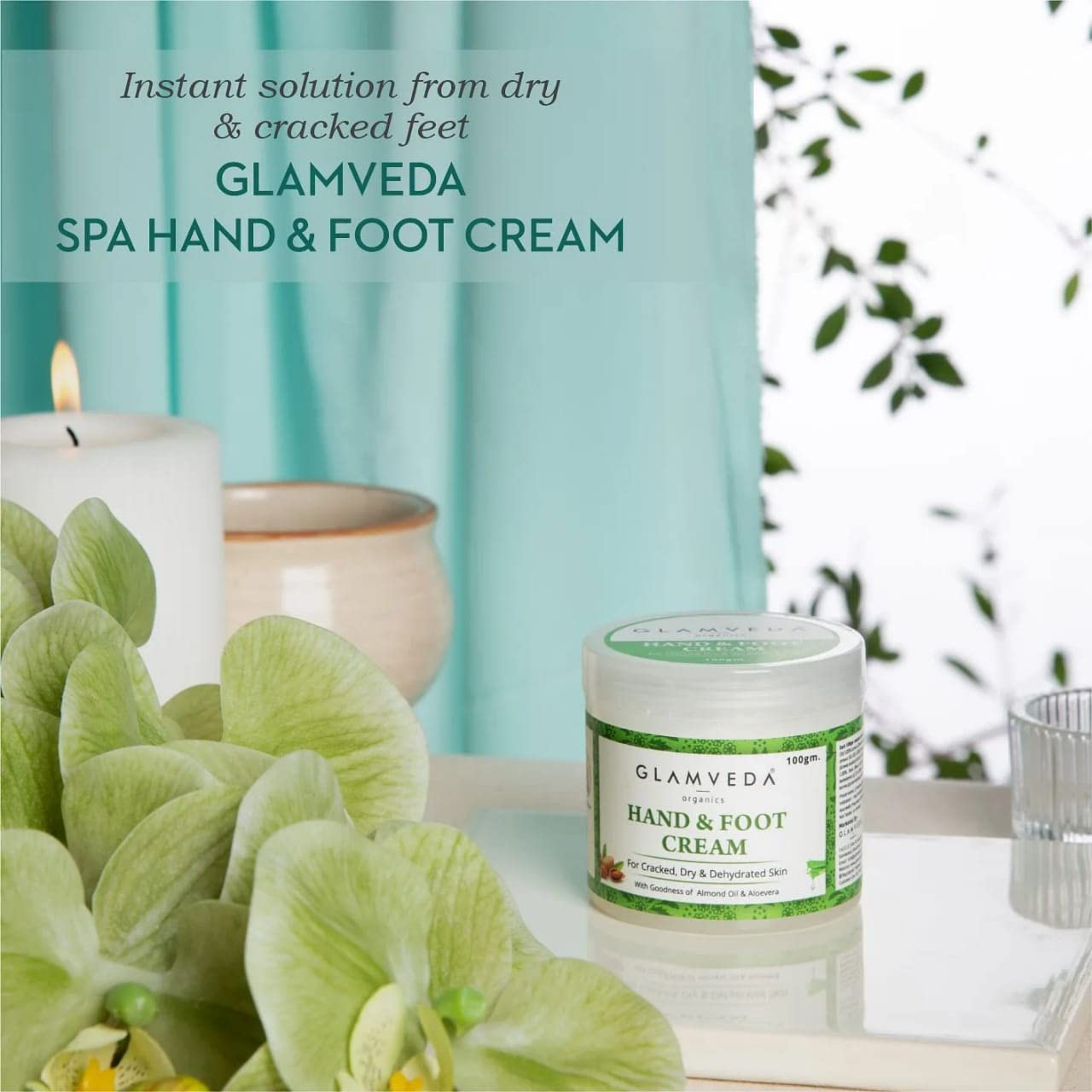 Glamveda Hand & foot crack cream 100 GM For Dry, Rough & Crack Heels & Elbow Ayurvedic Crack Cream, Paraben Free (2)