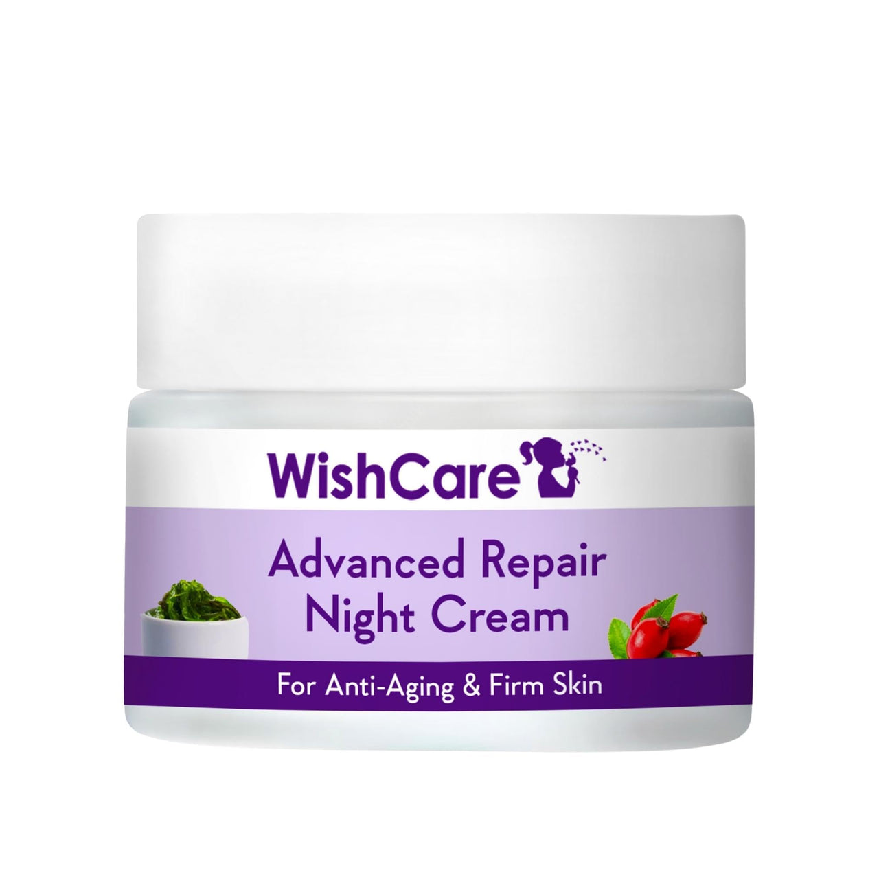 WishCare Collagen Boosting - Advance Repair Night Cream - With Retinol, Niacinamide, GrapeSeed, Sea Algae, Jojoba & Rosehip - For Anti-Aging, Skin Firming & Plumping Skin - 50 gm (WARNC50)