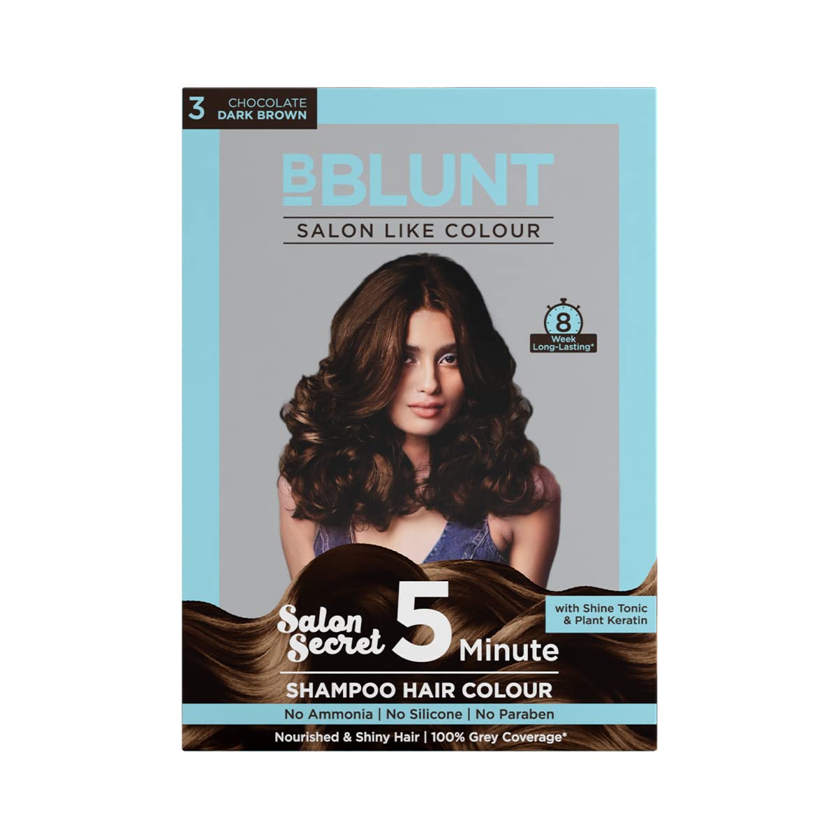 BBLUNT Hot Shot Heat Protection Mist 150Ml | Chocolate Dark Brown 5 Minute Shampoo Hair Colour 20Ml X 5 Spray