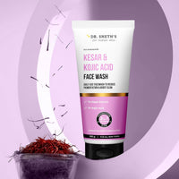 Dr. Sheth's Kesar&Kojic Acid Facewash|With Kesar,Kojic Acid,Niacinamide&Hyaluronic Acid|Pigmentation Free&Glowing Skin|Gently Cleanses&Exfoliates Skin|For Men&Women|For All Skin Types |100G