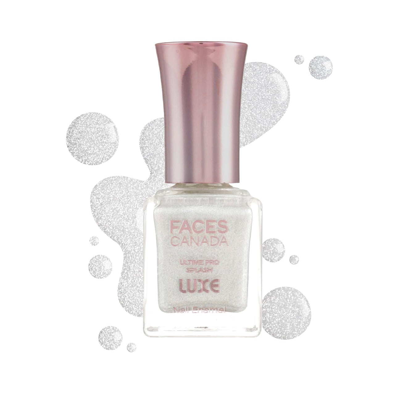 FACES CANADA Ultime Pro Splash Luxe Nail Enamel - Glitter Girl (L42), 12ml | Glossy Finish | Quick Drying | Long Lasting | High Shine | Chip Defiant | Even-Finish | Vegan | Non-Toxic | Ethanol-Free