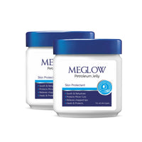 Meglow Moisturizing Petroleum Jelly | Deep Hydration & Skin Protection | Vitamin E Helps Lock in Moisture | Heal Dry Skin & Prevent Cracks for Soft, Smooth Skin- Pack of 2 (100g Each)