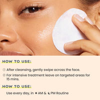 Hyphen 44% Rice Water Brightening Face Serum Pads | 5% Niacinamide & Alpha Arbutin to Reduces Dark Spots & Pigmentation | Toner Pads with Serum for Glowing Glass Skin | All Skin Types - 50N