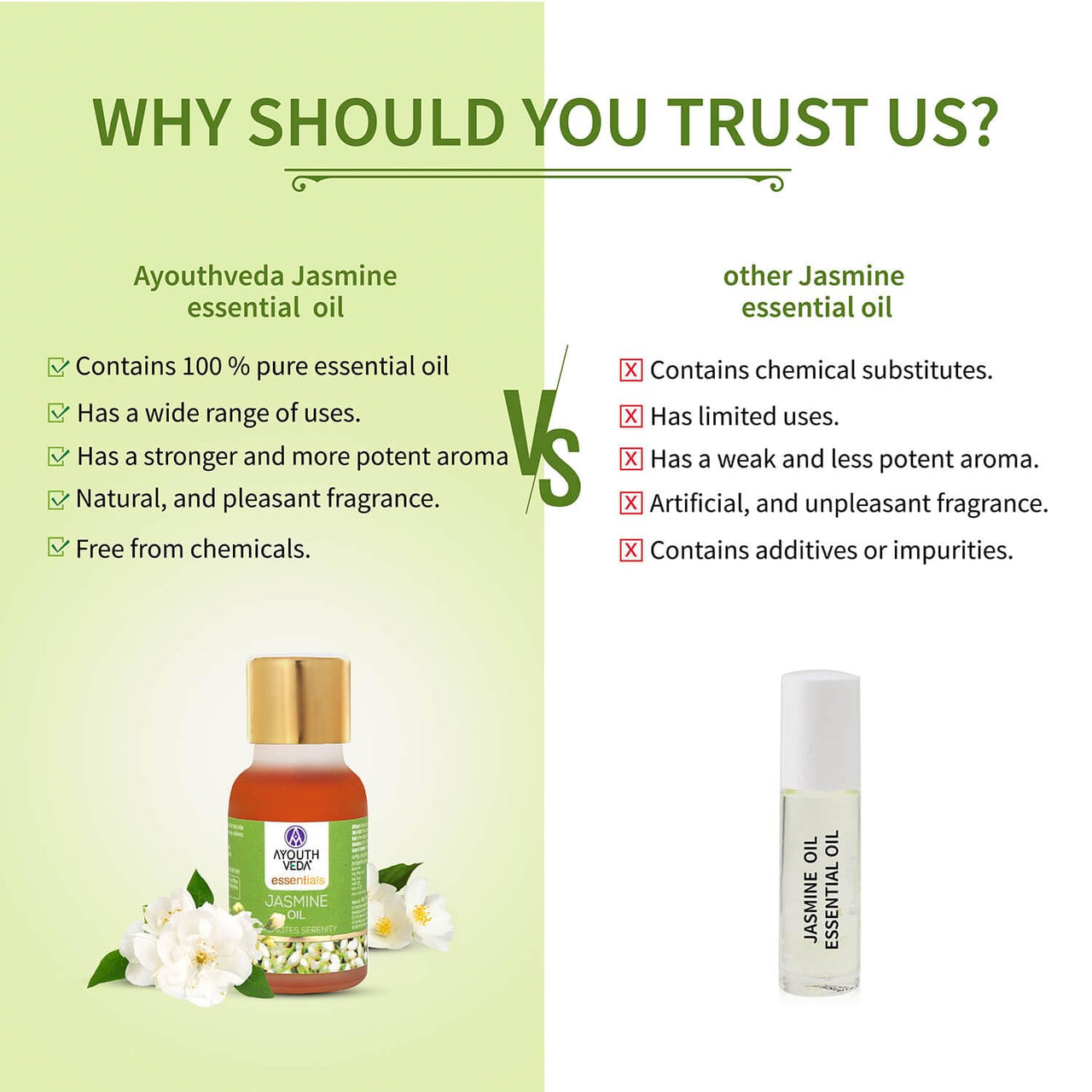 Jasmine essential oil | For Healthy Skin & Hair | Pure & Natural Aromatherapy oil