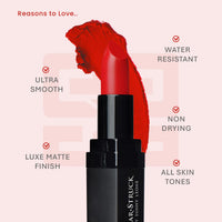 STARSTRUCK BY SUNNY LEONE Matte Lipstick - Red Carpet 4.2 gm | Long Lasting, Waterproof, Smudge Proof for Women | Makeup