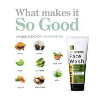 Ustraa Ayurvedic Face Wash Neem & Haldi - 200g | Helps Heal Skin | Skin Brightening & Deep Cleansing & De-Tan Face Scrub for Men, 100g | Exfoliation & Effective Tan Removal | No Sulphates