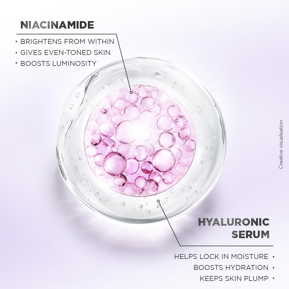 Glow and Lovely GlassBright Ultralight Gel Creme with Niacinamide, Hyaluronic serum|95% Clearer Glass Skin|Reduces Dark spots & Pigmentation|2X Radiance| Inspired by Korean beauty science |50g