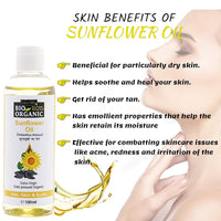 INDUS VALLEY 100% Natural Cold Pressed (Sunflower Carrier Oil (100ml))