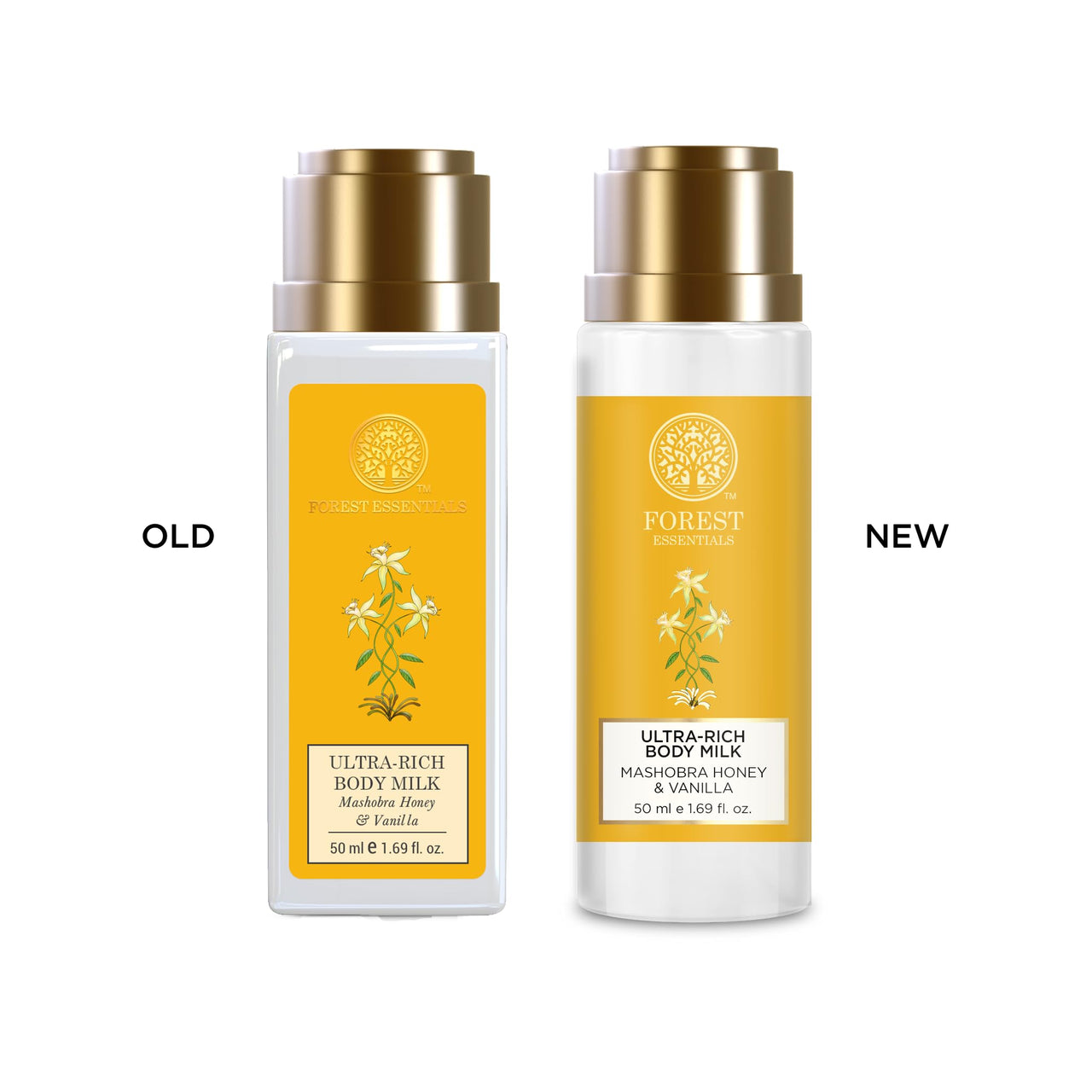 Forest Essentials Travel Size Ultra-Rich Body Milk Mashobra Honey & Vanilla| Natural Moisturizing Body Lotion For Instant Hydration | Ayurvedic Body Moisturizer, Paraben Free| For Women & Men | 50 ml