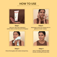 Mellow Herbals Ayurvedic Papaya Face Scrub (100Gm) for Smooth & Vibrant Glow | Helps To Remove Dead Skin cells & Unclog pores | Papaya, Walnut, Lemon & Orange | Ayush Certified | GMO, Paraben and Silicone Free