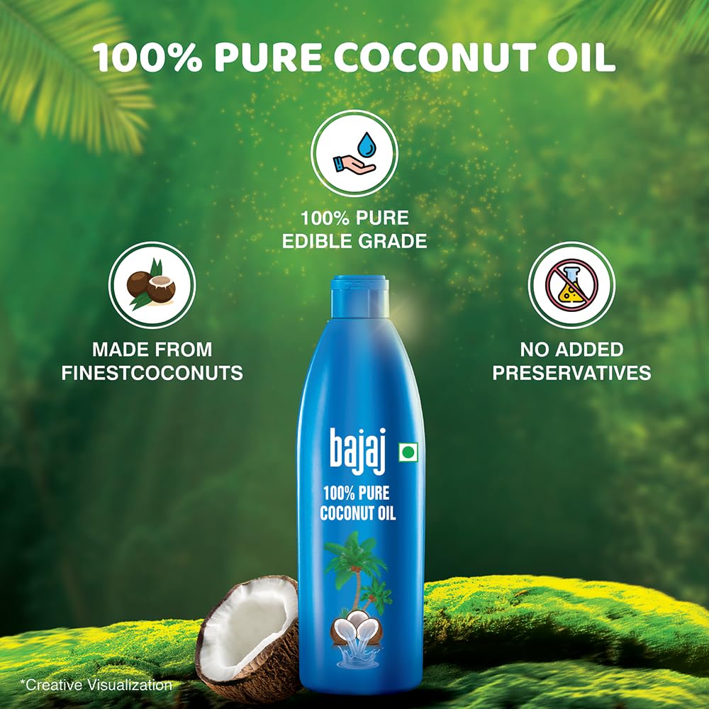 Bajaj 100% Pure Coconut Oil 600 ml