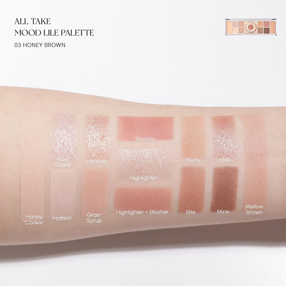 Peripera ALL TAKE MOOD LIKE PALETTE (03 HONEY BROWN (HONEY K-OOKIE))