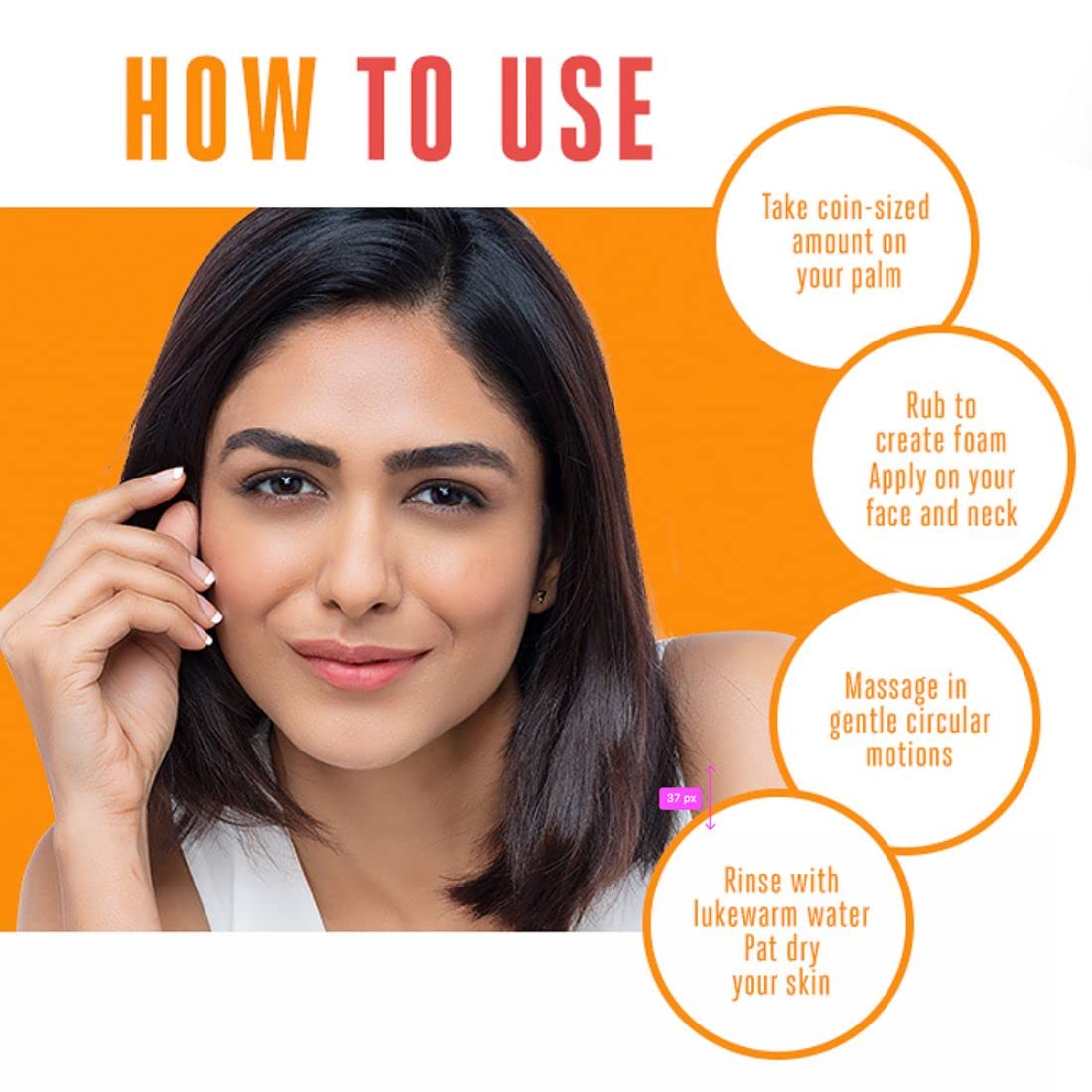 Lakmé 9To5 Vitamin C+ Face Wash | 100% Soap-Free | Enriched With Lemon Extract & Exfoliating Beads | For Dry, Oily, Normal, Sensitive & Combination Skin | 100G