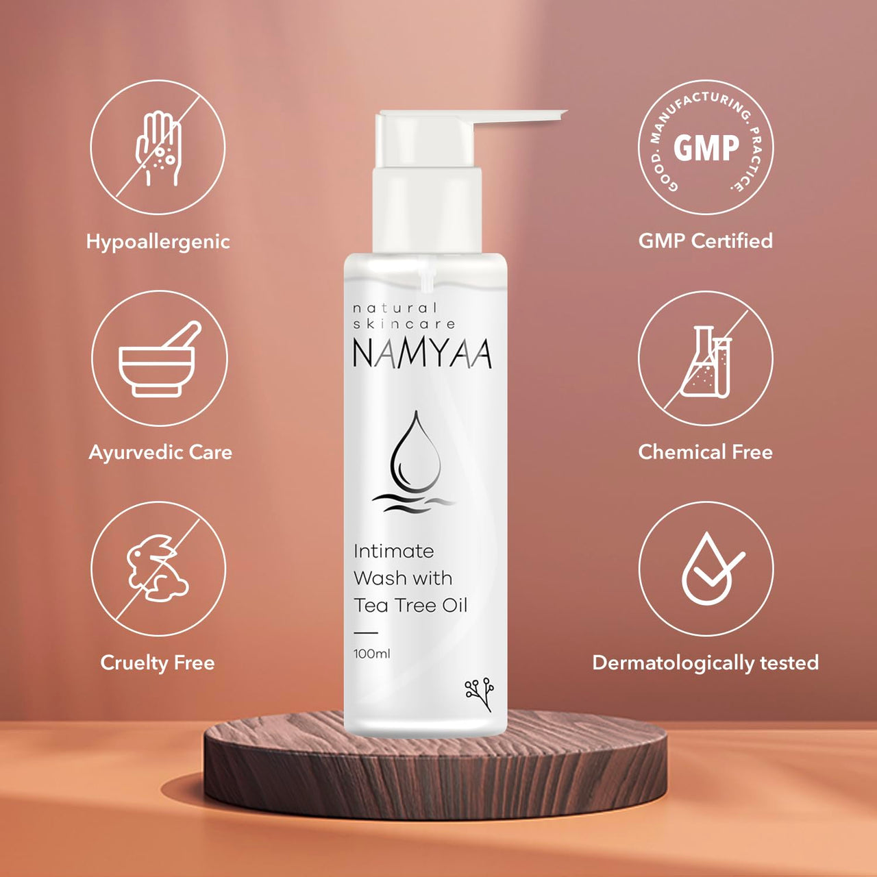 Namyaa Intimate Hygiene Wash With Tea Tree Extracts, 100 Ml